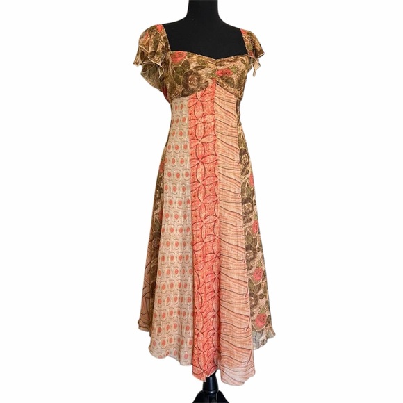 Bandolino Dresses & Skirts - Vintage bandolino Patchwork Midi Dress~ Size 6